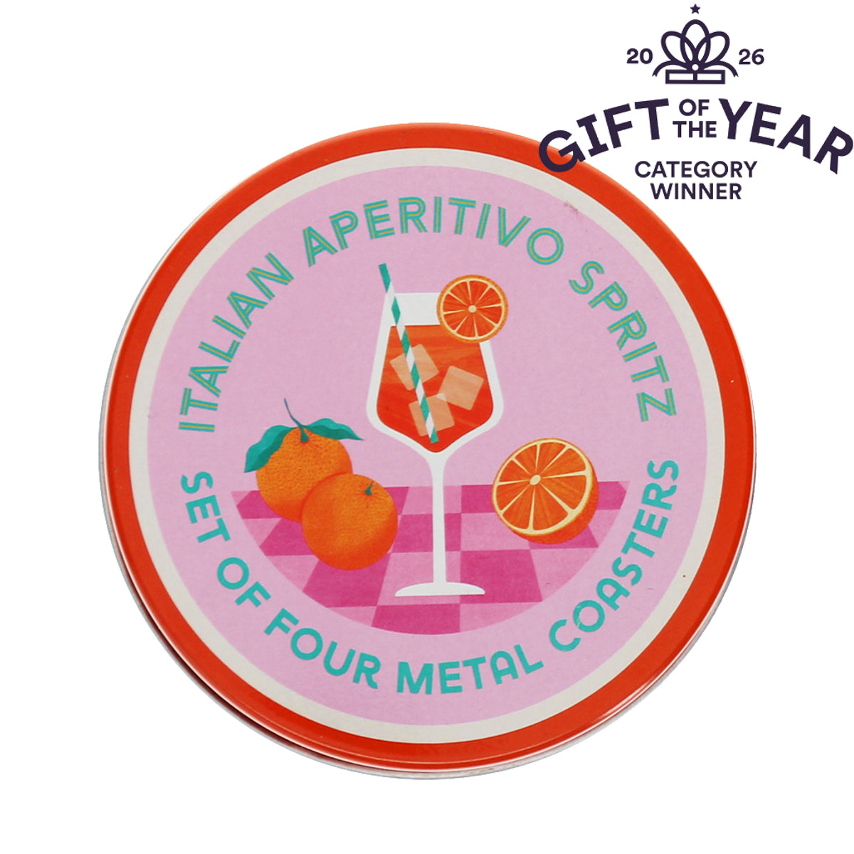 Metal Coasters (Set of 4) – Aperitivo Spritz