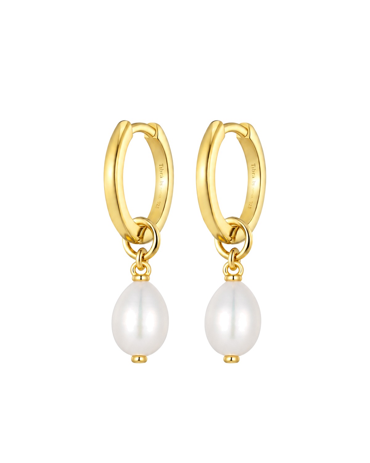 Charm Huggies with Baroque Pearl