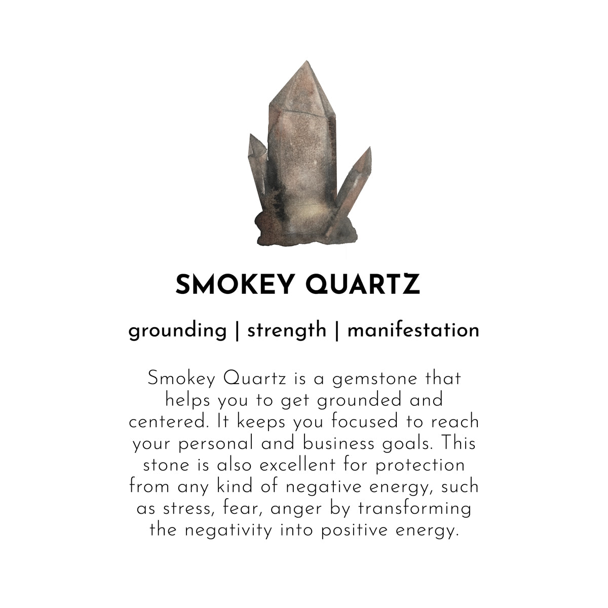 Sp. Smokey Quartz S. Ring S/M — mynd 4