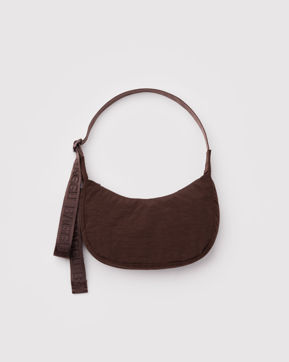 Small Nylon Crescent - Coffee