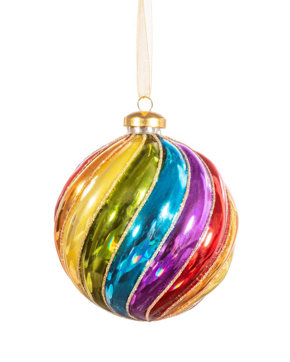Spiral Rainbow Bauble
