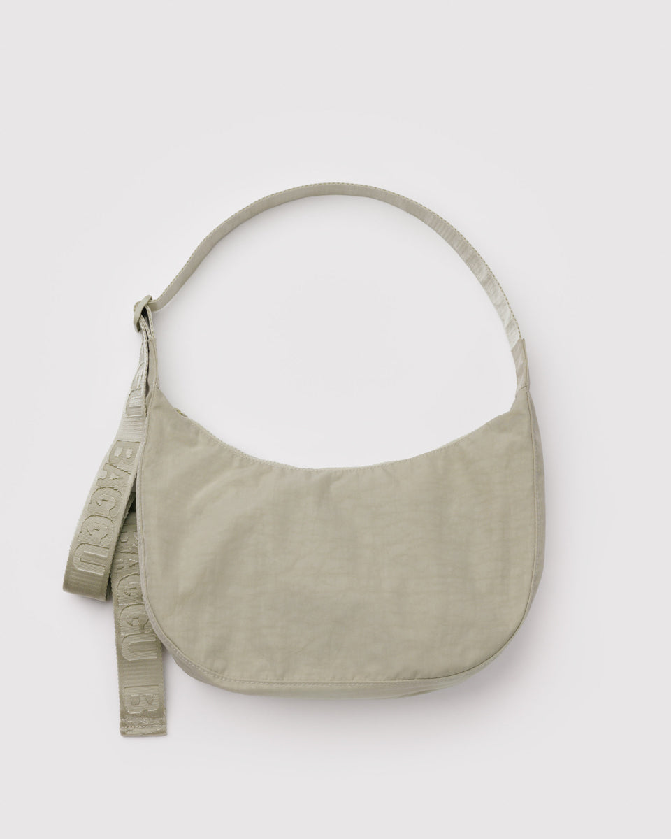 Medium Nylon Crescent Bag – Celadon