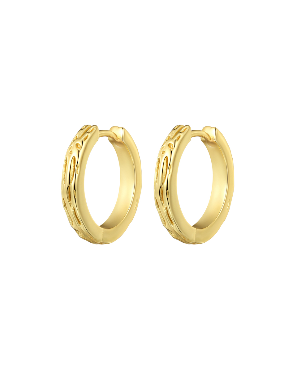 Driftwood Huggies – Gold