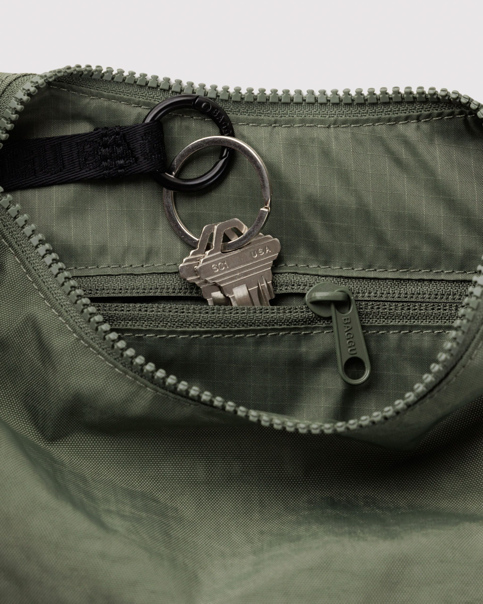 Small Nylon Crescent Bag – Caper