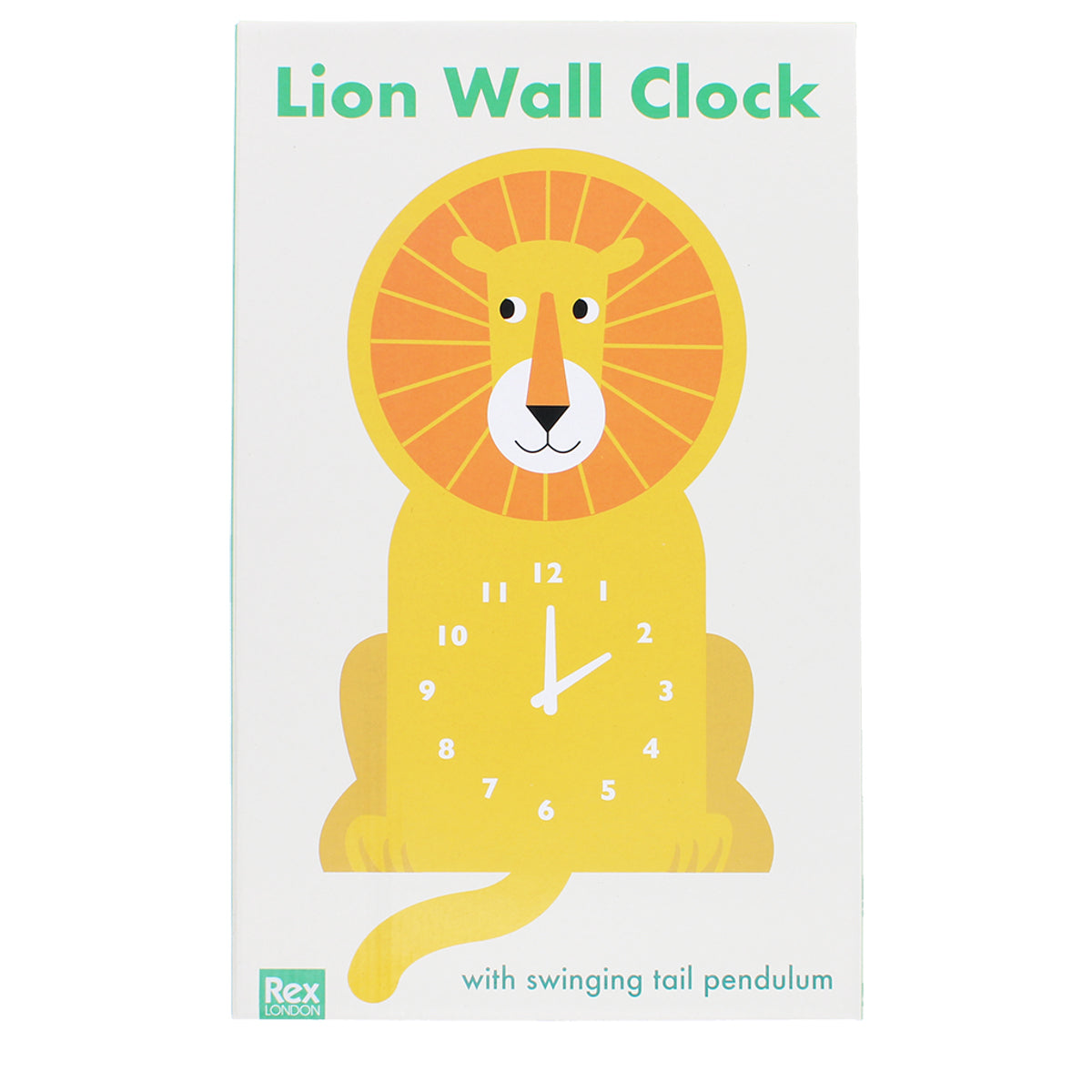 Wooden Wall Clock with Pendulum – Lion