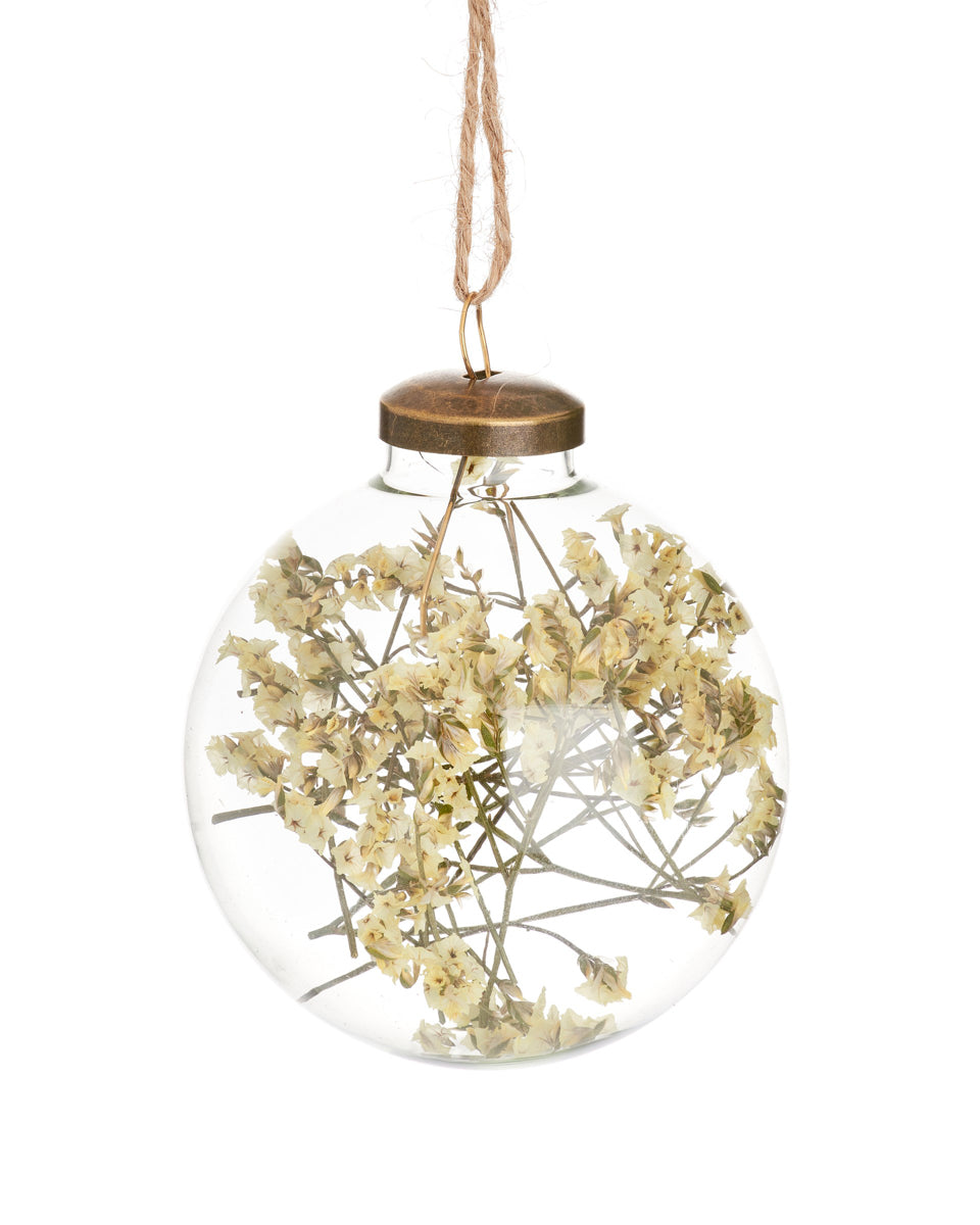 Dried Flower Filled Bauble