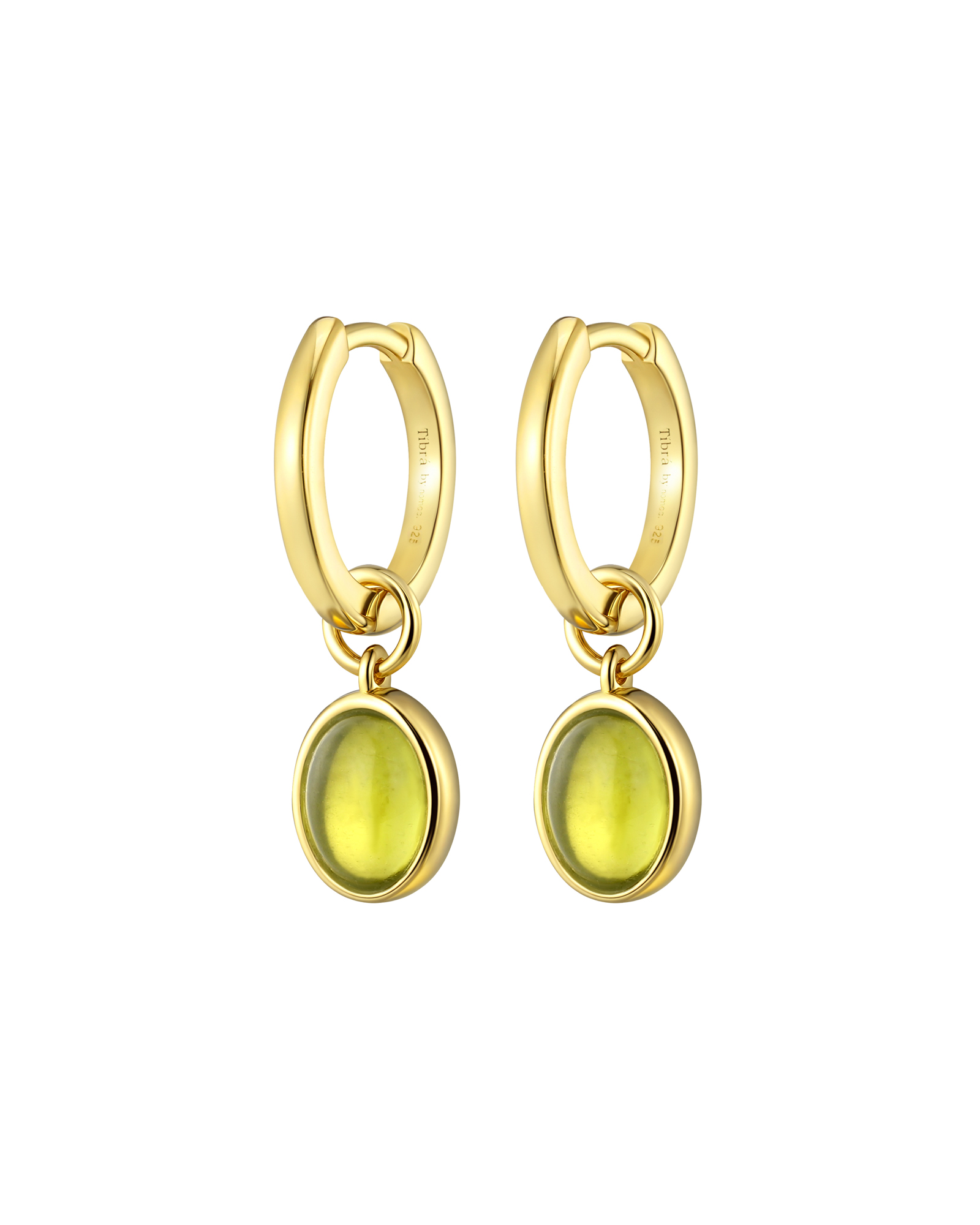 Charm Huggies with Peridot