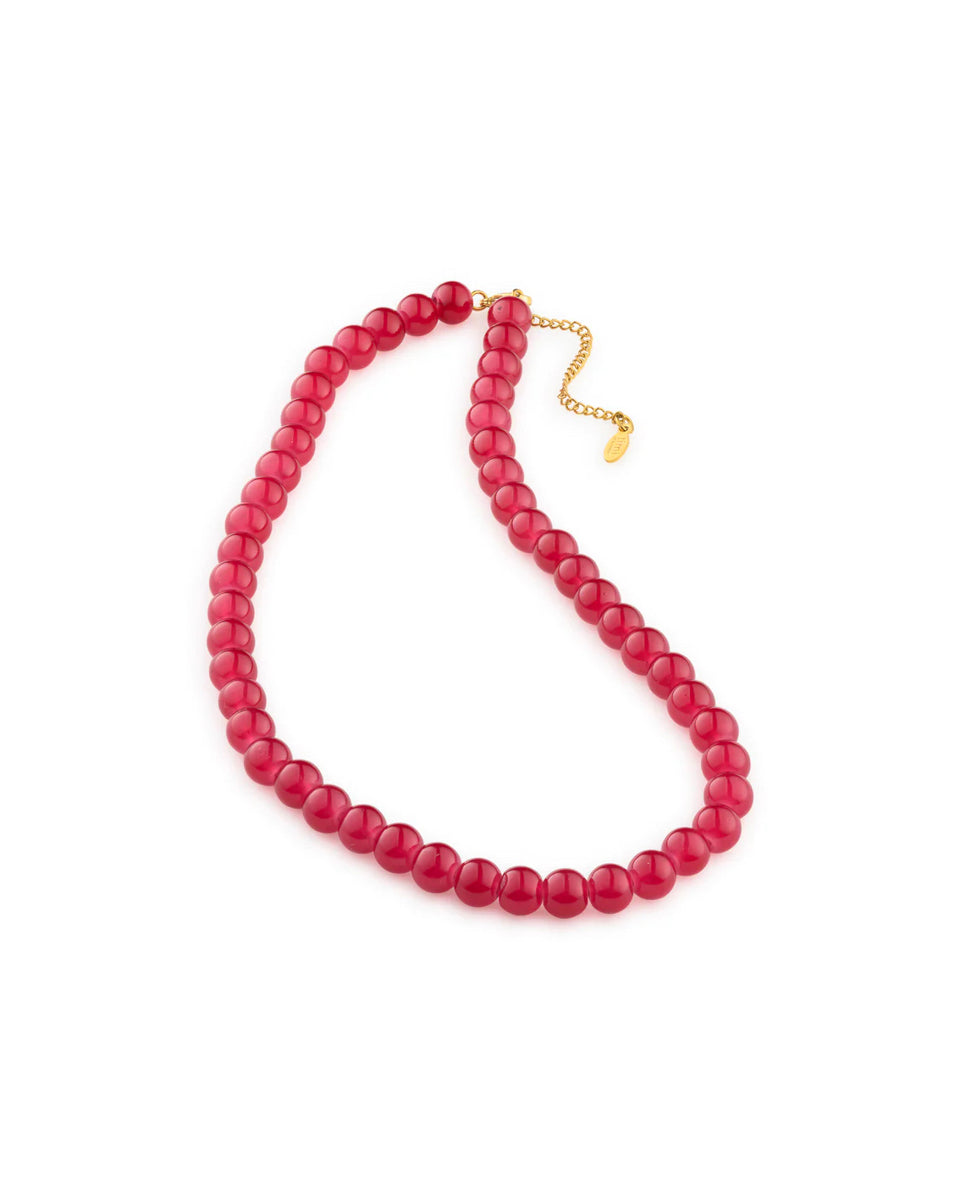 Helmi – Glass Bead Necklace, Red