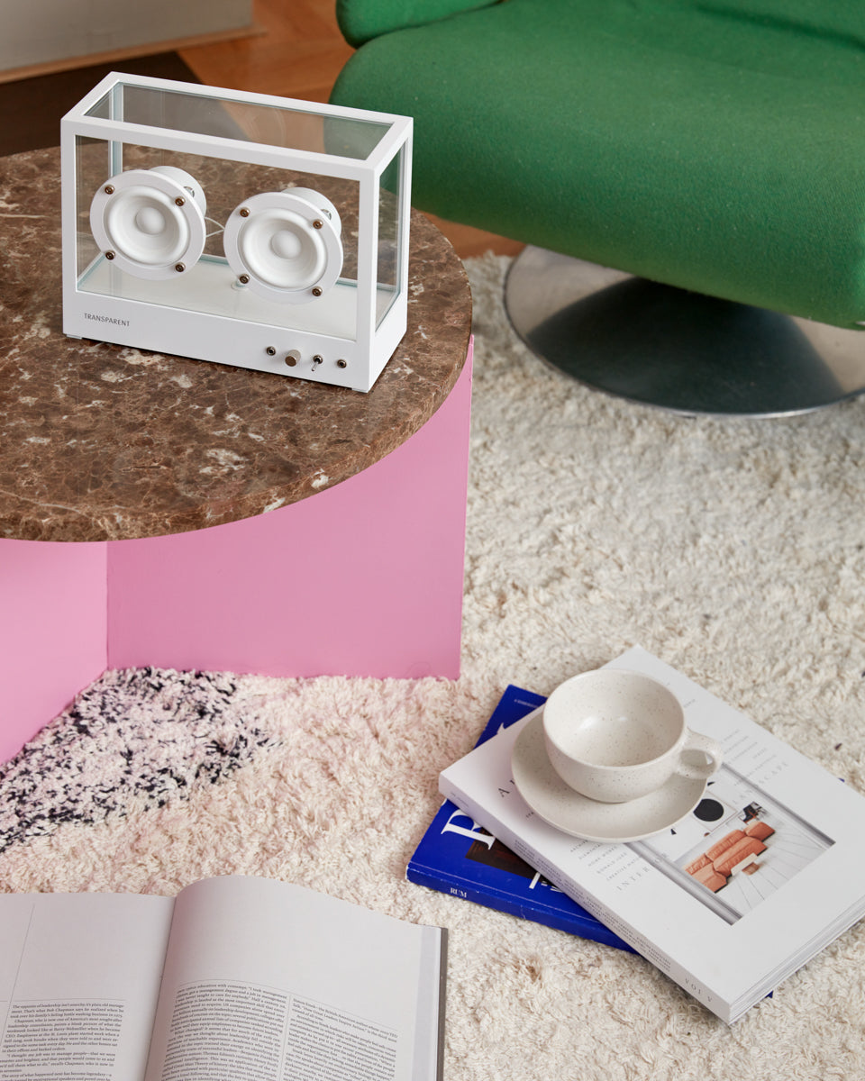 Small Transparent Speaker – White