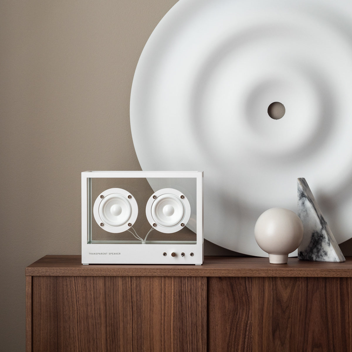 Small Transparent Speaker – White