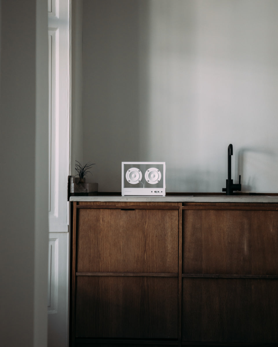 Small Transparent Speaker – White