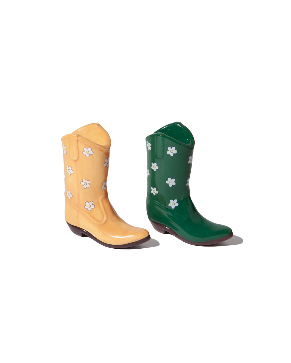 Salt and Pepper Shakers – Cowboy Boot, Orange