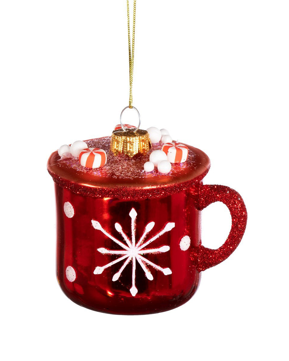 Enamel Hot Chocolate Mug Ornament