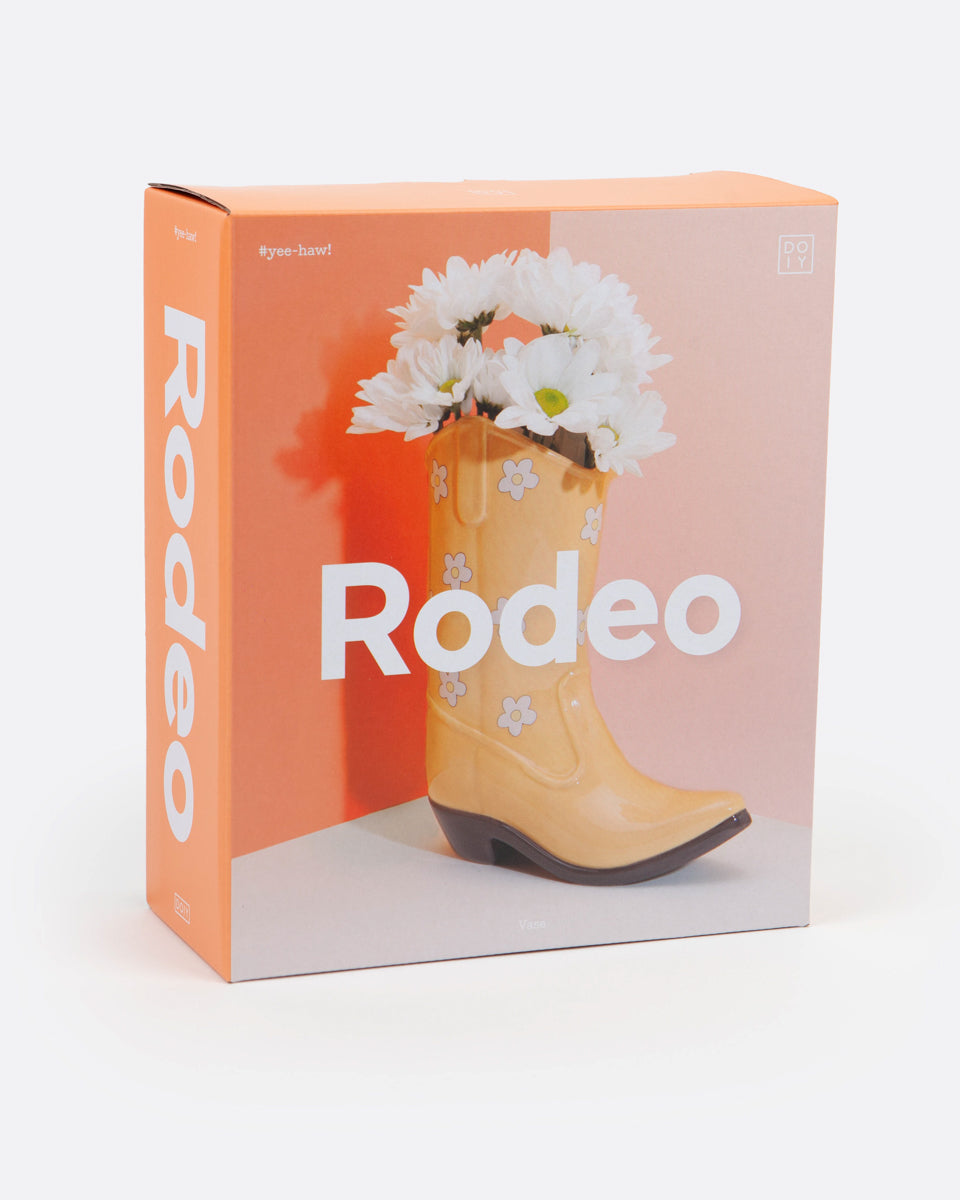 Cowboy Boot Vase – Yellow — mynd 3