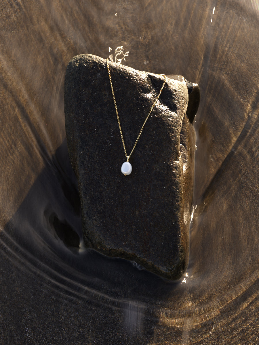 Vintage Pearl hálsmen – Gull, 50 cm