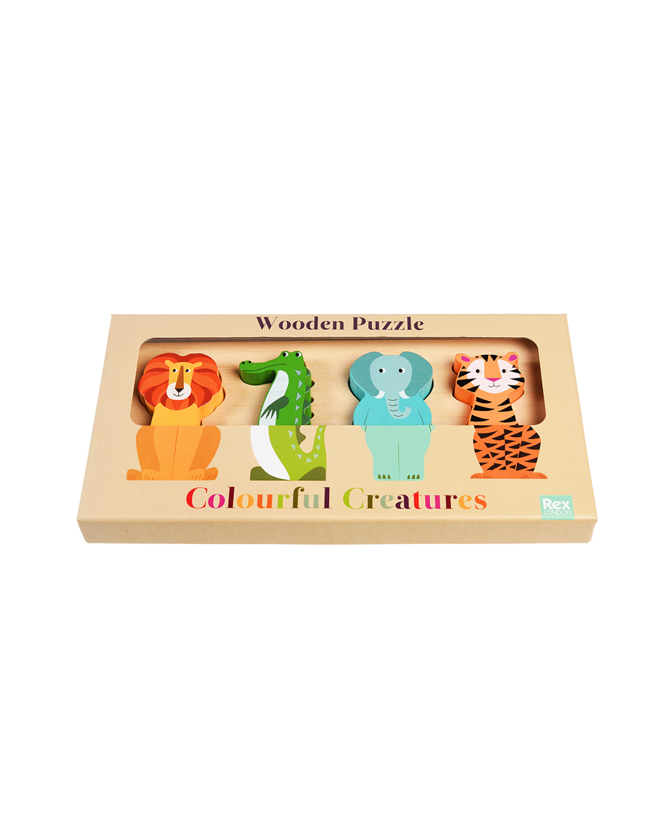 Wooden Puzzle – Colourful Creatures