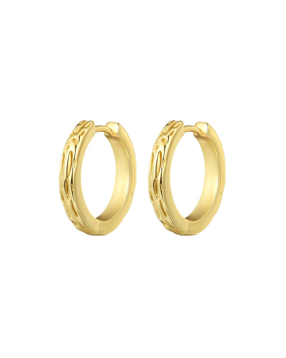 Driftwood Huggies – Gold